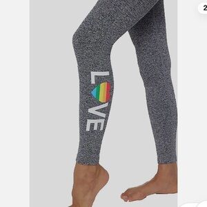 Spiritual Gangster “Love” Heather Gray Leggings